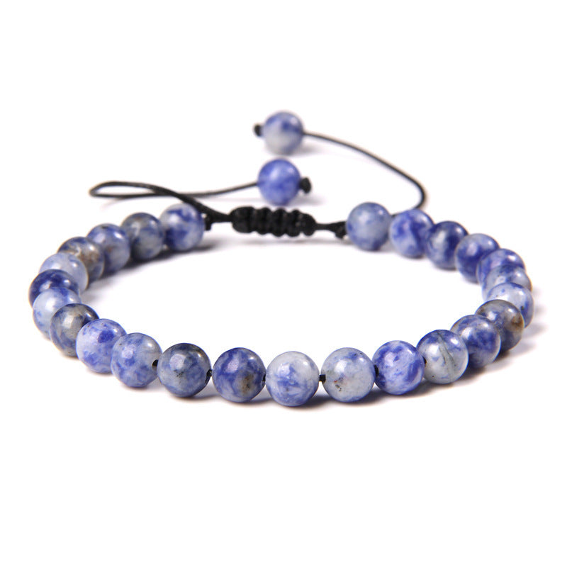6mm Natursteinperlen Damenarmband Yoga Energie Sport