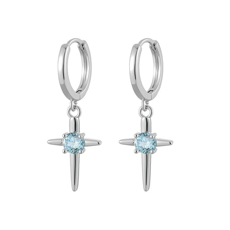 Niche Design Cross And Star Earrings