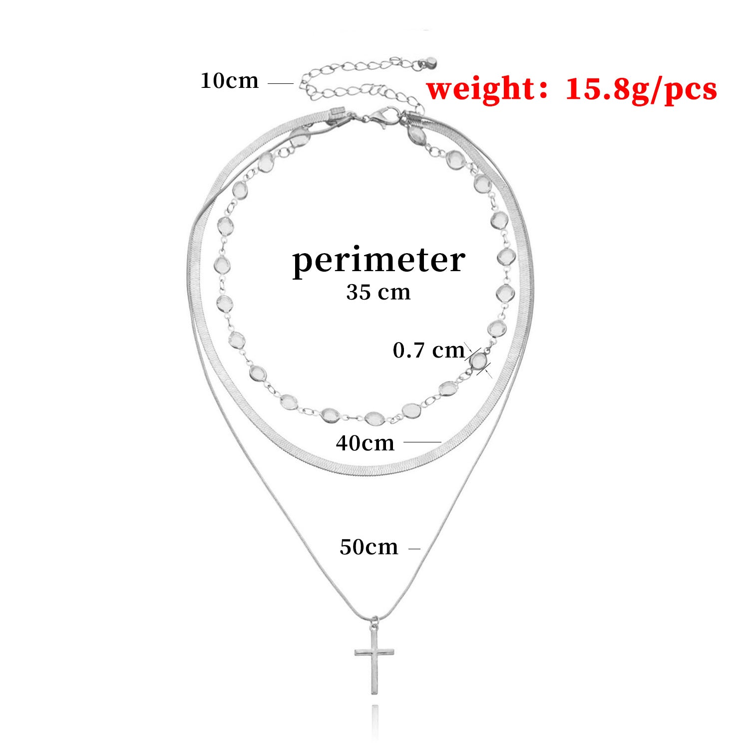 Fashion Rhinestone Necklace Cross Pendant Necklace For Women