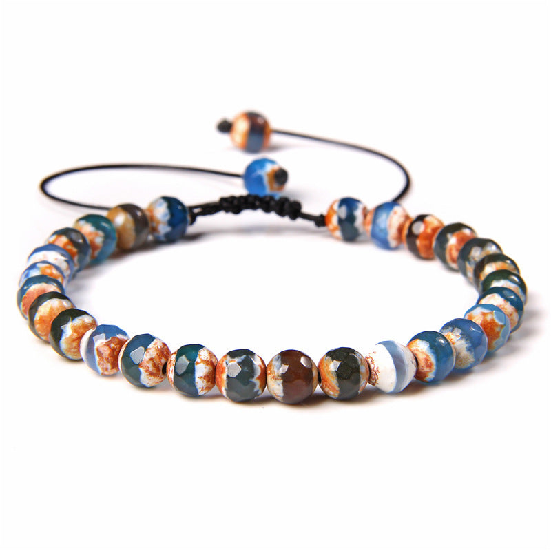 6mm Natursteinperlen Damenarmband Yoga Energie Sport