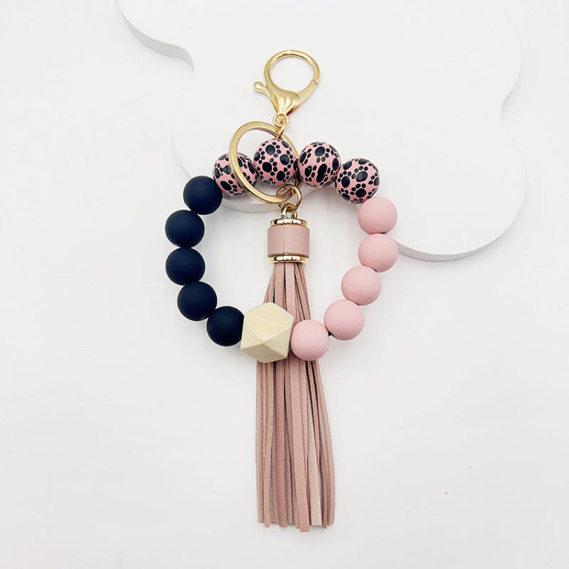 Silicone Tassel Bead Bag Accessory Pendant