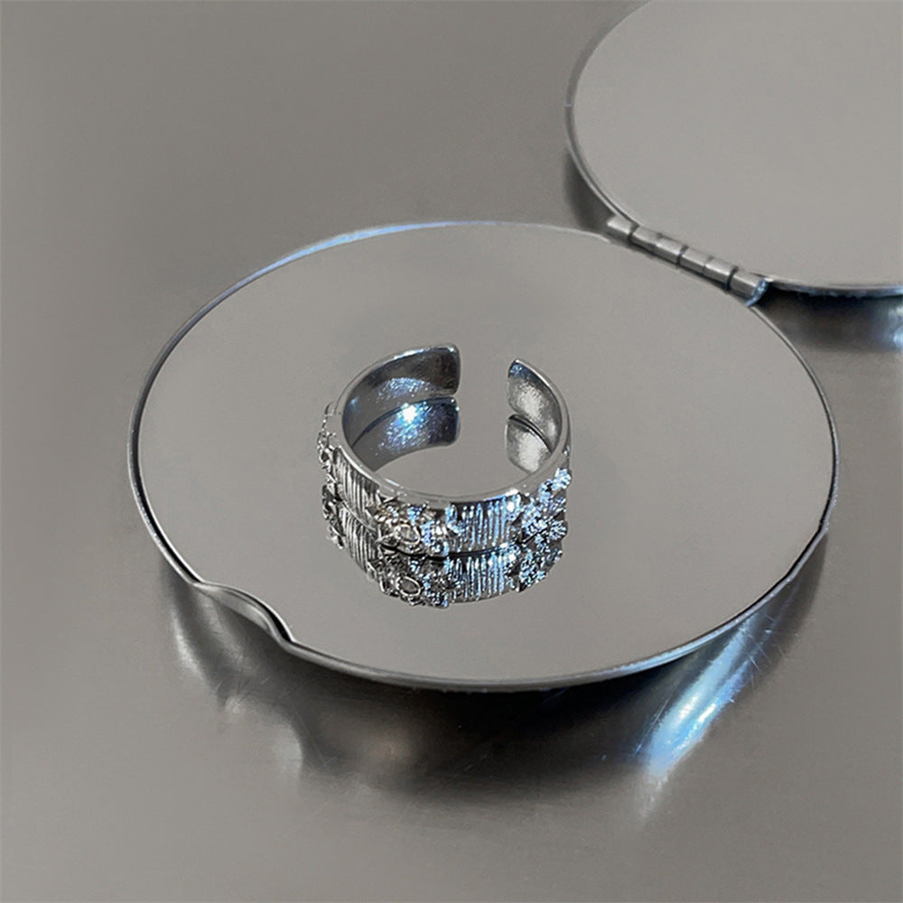 S925 Silber Damenringe, High-End Minimalistische, Nicht Verblassende Vintage-Bänder