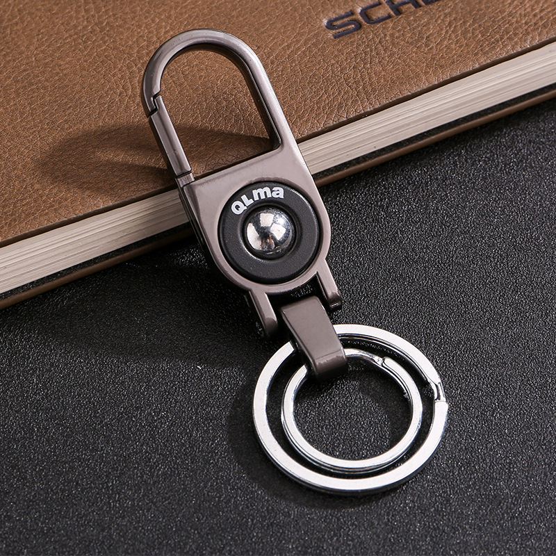 Car key chain-gun black-carbon steel-9 * 3cm-1 piece