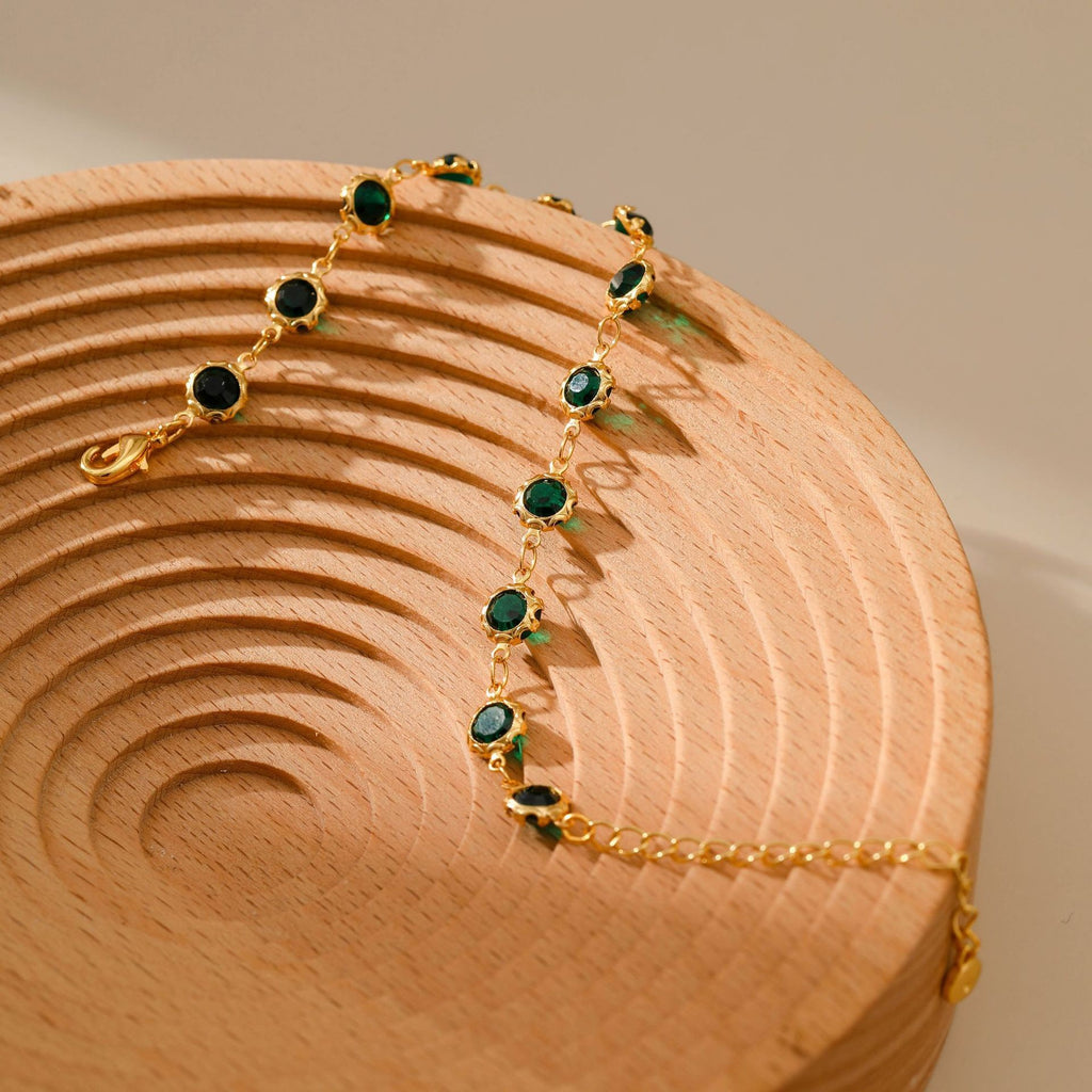 Retro-style Copper-plated 18K Gold French Bracelet