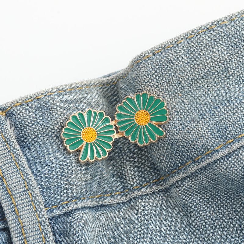 Notch Daisies waist buckle-purple-alloy-1 pair