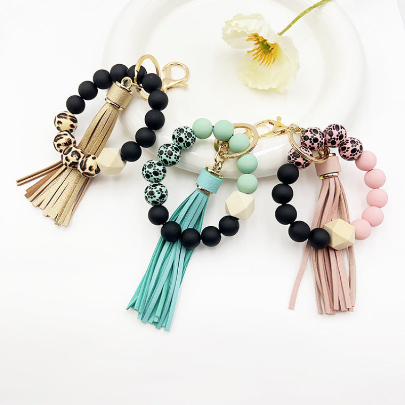 Silicone Tassel Bead Bag Accessory Pendant