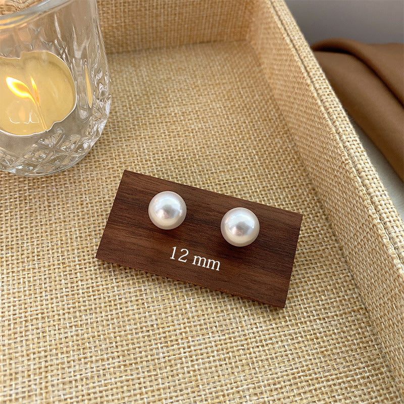 Ins Style Perlenohrringe für Damen, Luxuriöse minimalistische vielseitige Ohrhänger, Vintage elegante High-End Ohrringe