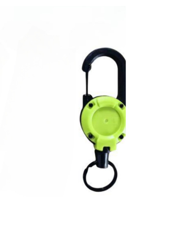 Key chain-retractable-orange-plastic + steel wire-1 piece