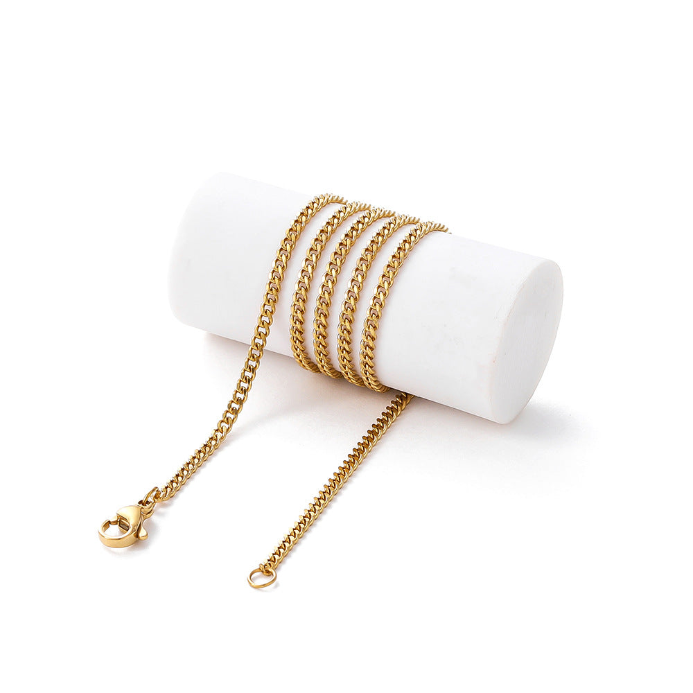 New Stainless Steel Jewelry Chain DIY Highly Colorfast Necklace