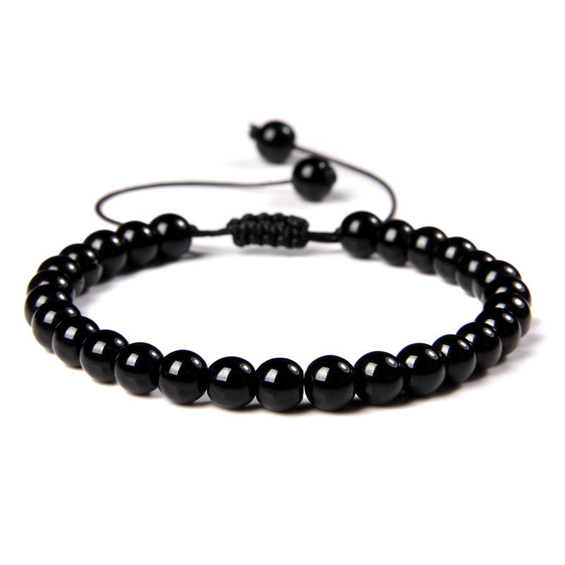 6mm Natursteinperlen Damenarmband Yoga Energie Sport