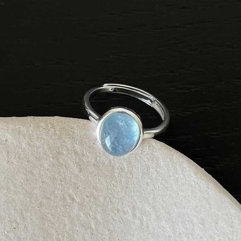 INS Style unregelmäßige 925er Silber Stapelringe, nicht verblassend, minimalistischer schlichter Bandring für Damen, niedliches vielseitiges Fingerschmuck Geschenk