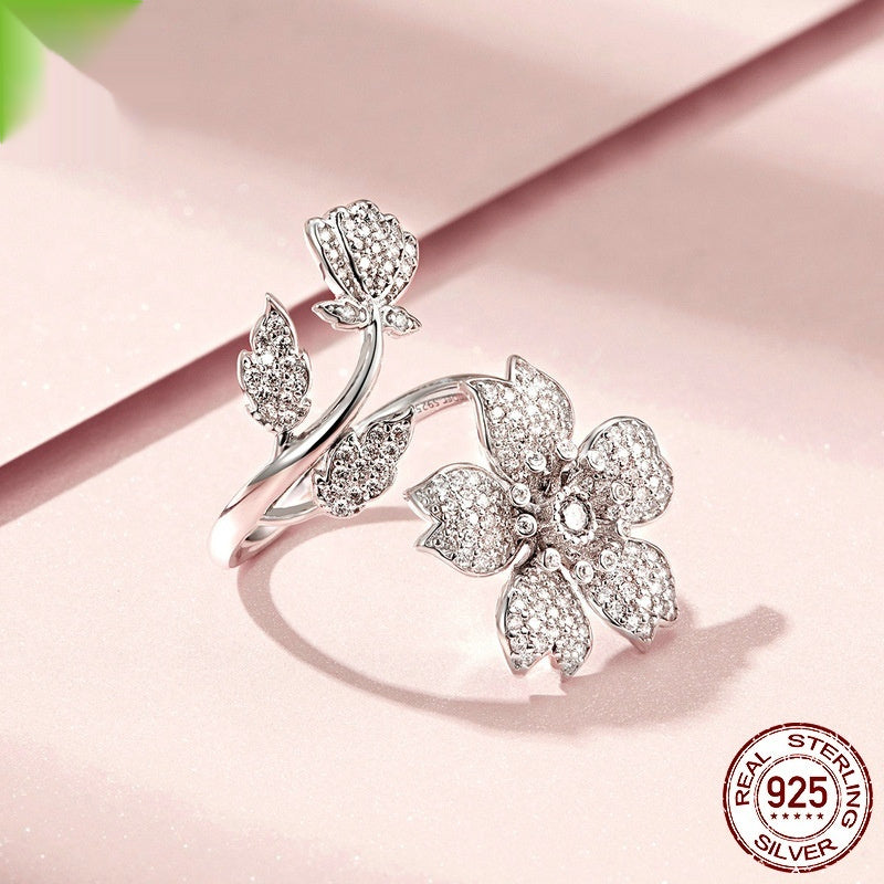 Cherry Blossom Open Adjustable Ring
