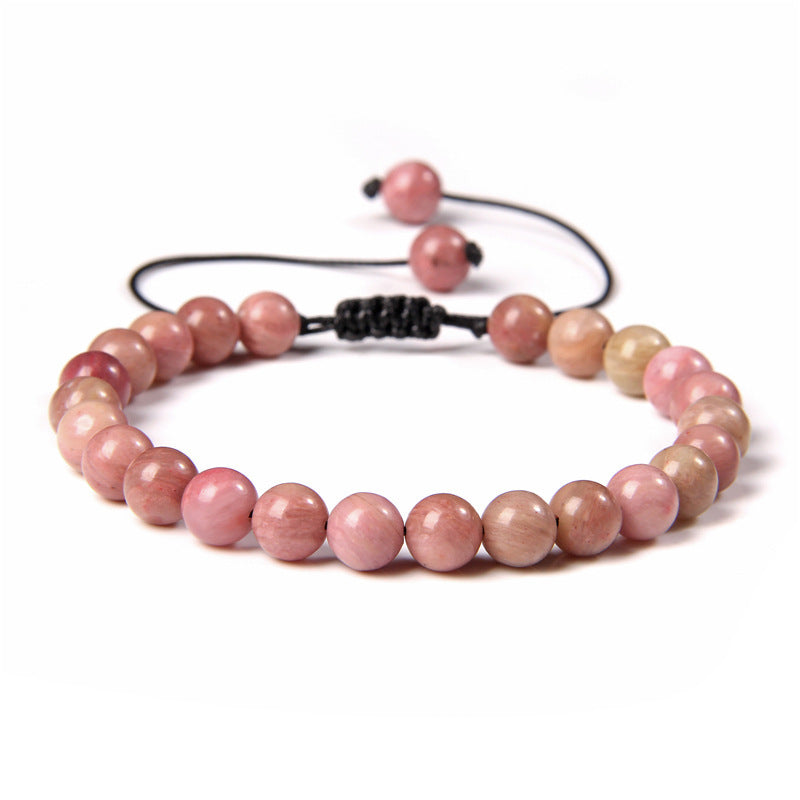 6mm Natursteinperlen Damenarmband Yoga Energie Sport