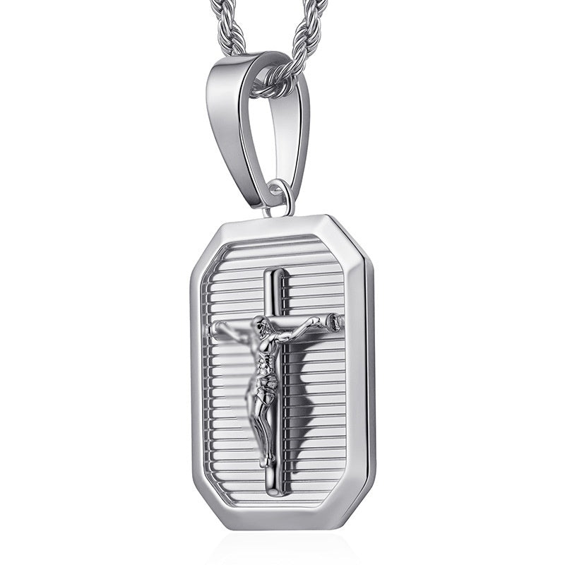 Niche Cross Necklace 18k Gold-plated High-end Cross Pendant Square Design