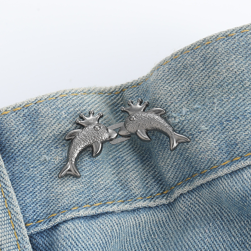 Dolphin waist buckle-copper-alloy-1 pair