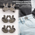 Full drill rabbit head waist buckle-gun color-alloy-1 pair