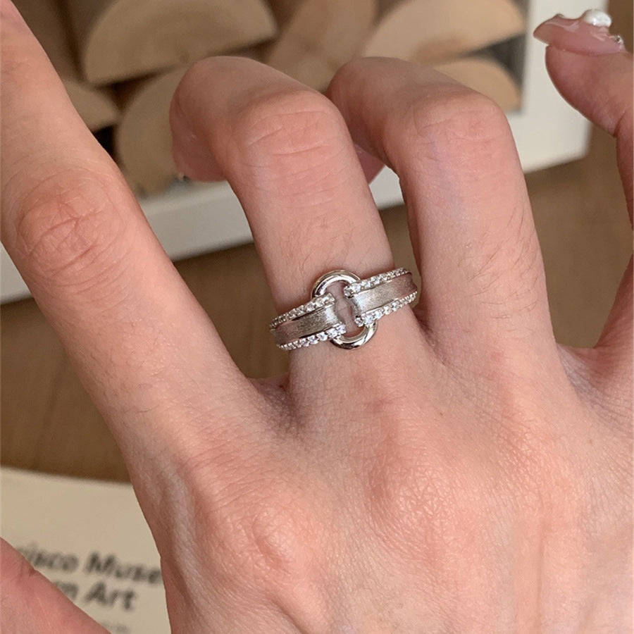 High-End S925 Silberringe für Damen, minimalistisches Nischendesign, nicht verblassender Vintage-Luxusschmuck