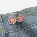 Notch Daisies waist buckle-purple-alloy-1 pair