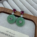 New Chinese-style Peace Pendant Traditional Chinese Style Zircon-Embellished Earrings