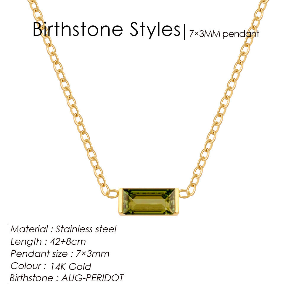 18K Gold-plated Layered Choker With A December Birthstone Pendant