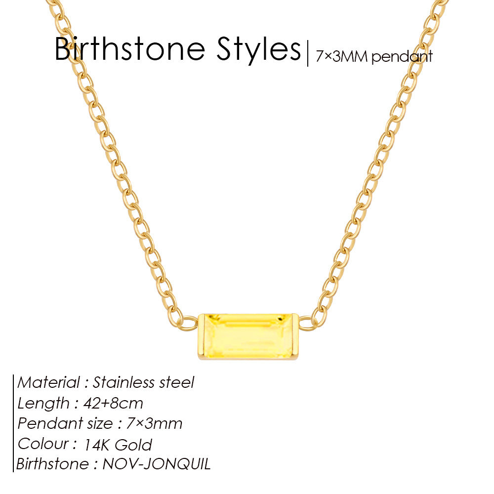 18K Gold-plated Layered Choker With A December Birthstone Pendant