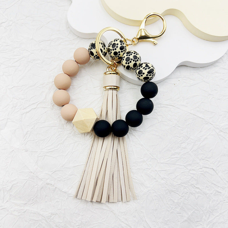 Silicone Tassel Bead Bag Accessory Pendant