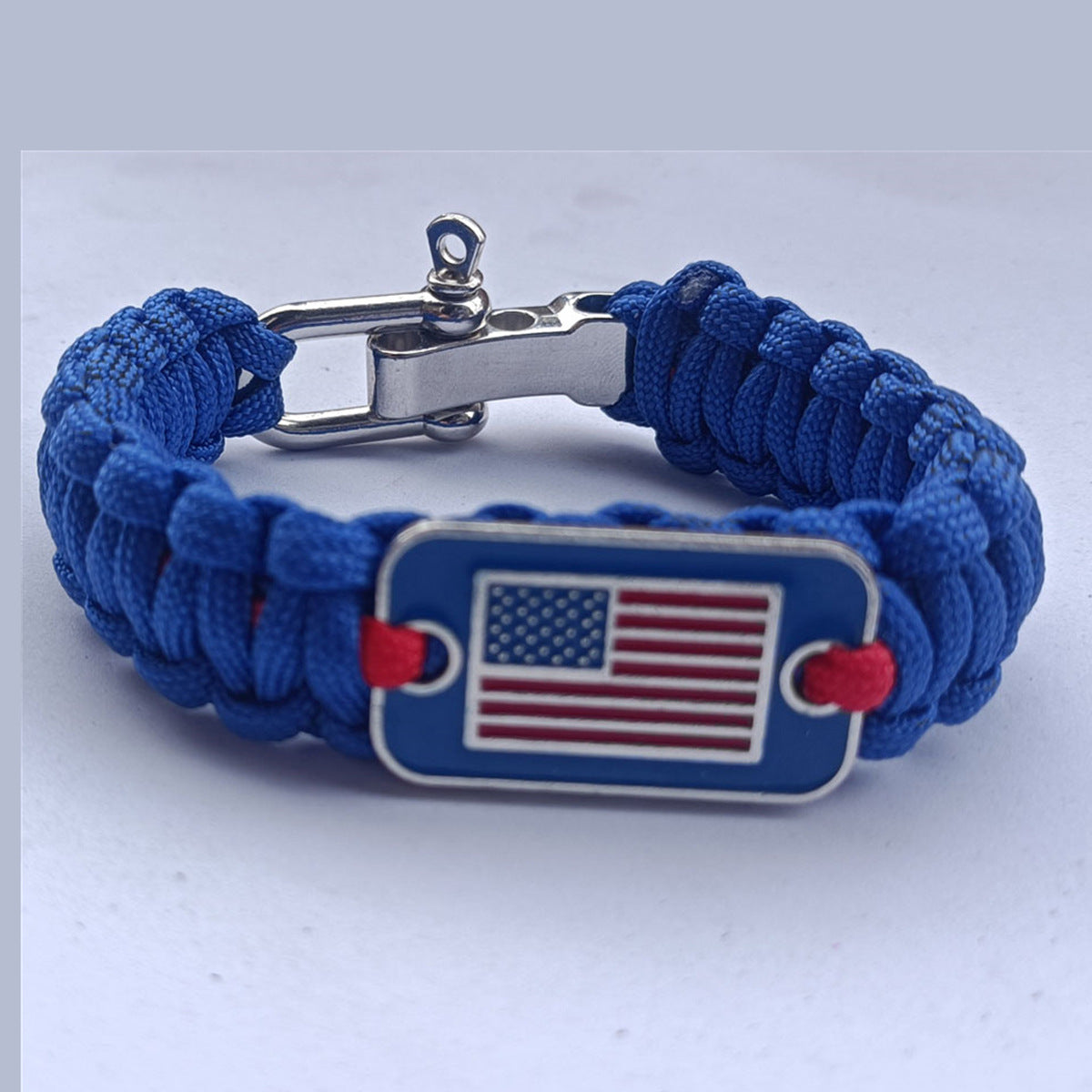 Geflochtenes Paracord-Armband mit Überlebensschnalle aus Zinklegierung