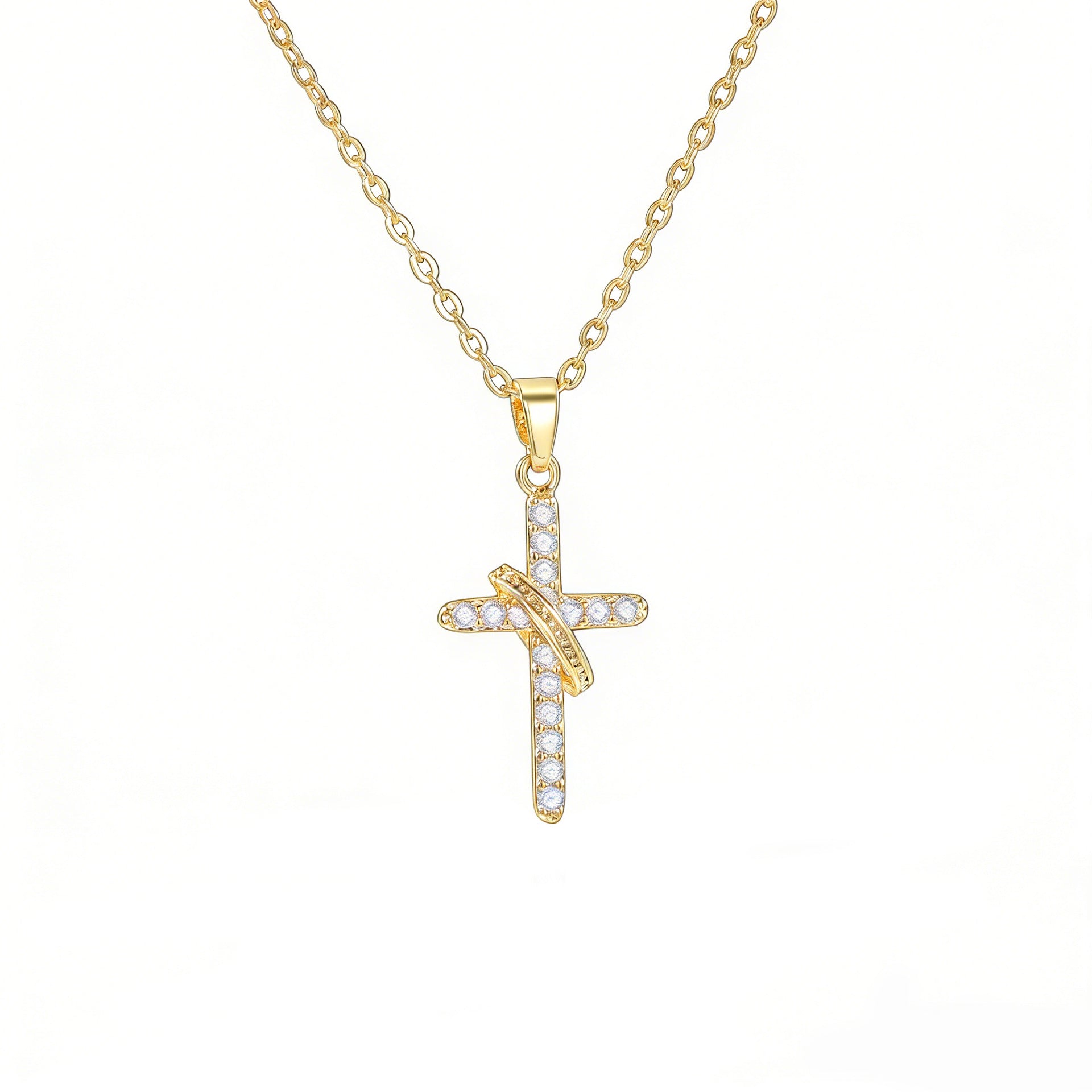 Simple Cross Pendant Necklace For Women