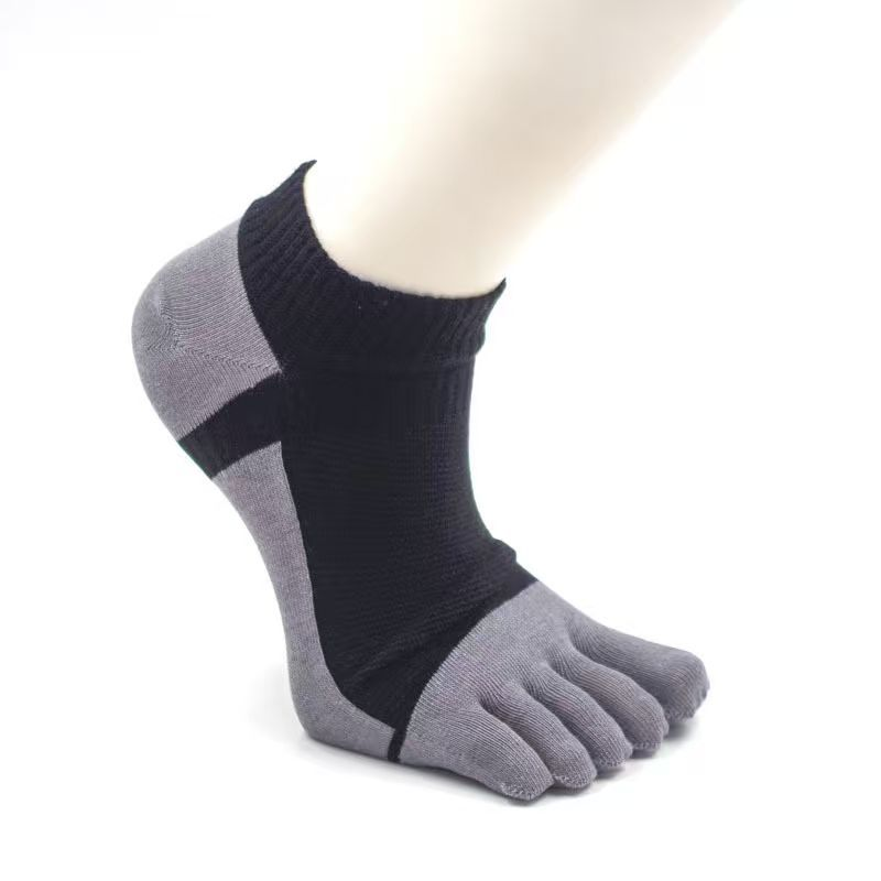 Men's Five-Finger Socks-White-Cotton-1 Pair