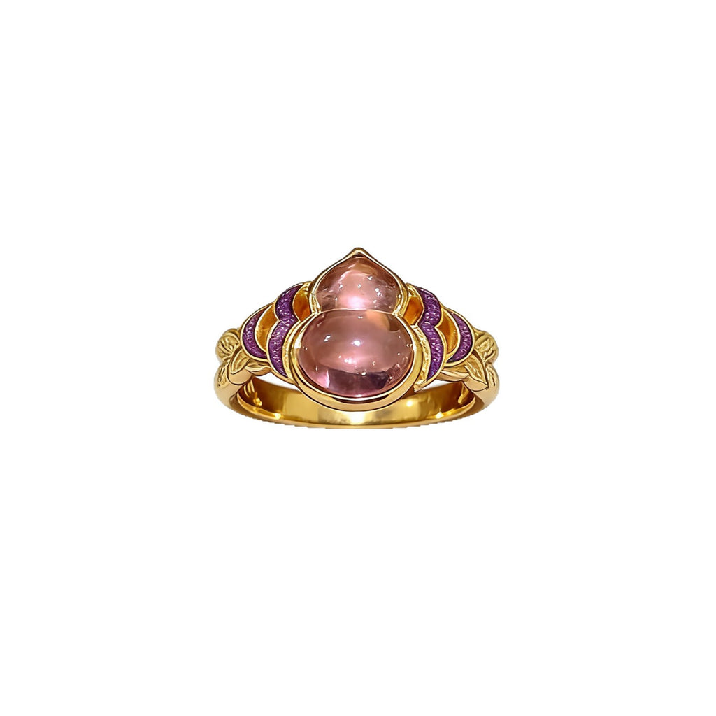 Chinesischer, exquisiter Eis-Klar-Emaille-Ring