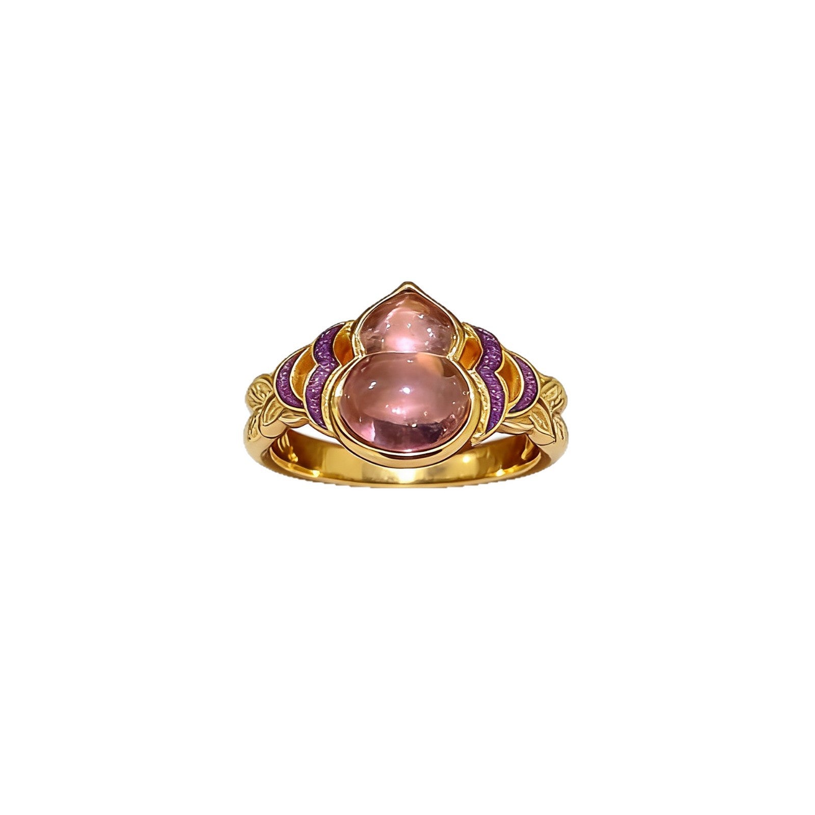 Chinesischer, exquisiter Eis-Klar-Emaille-Ring