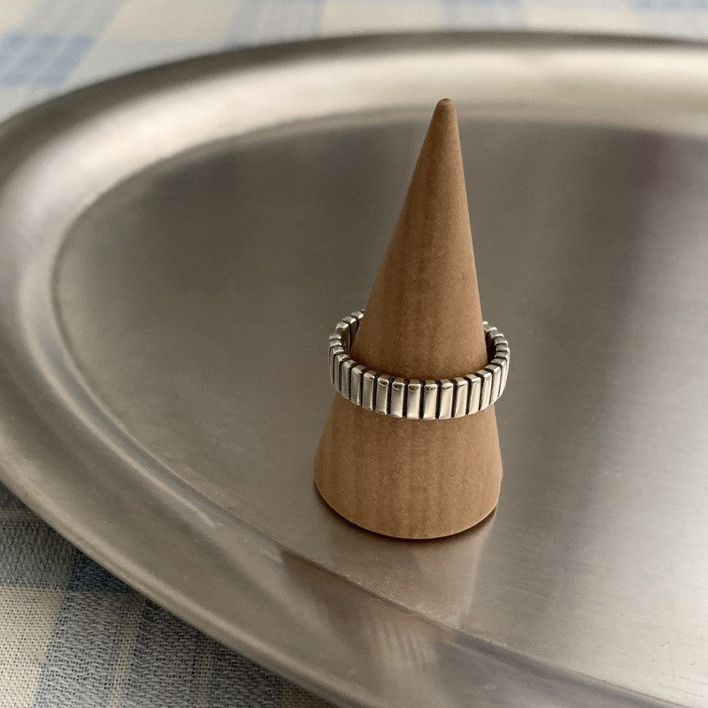 INS Style minimalistischer, nicht anlaufender Ring aus 925er Silber