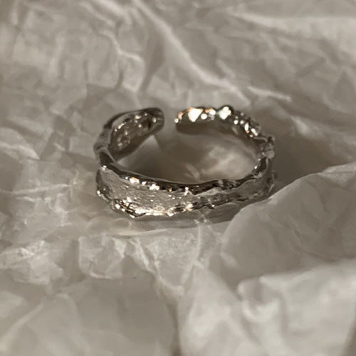 Einfache S925 Silber Damenringe, Vintage Anlaufgeschützte Minimalistische Bänder