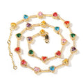 Colorful Heart Adjustable Bracelet Necklace