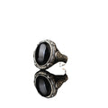 Fashionable Punk Carved Vintage Ring For Men With Black Gemstones