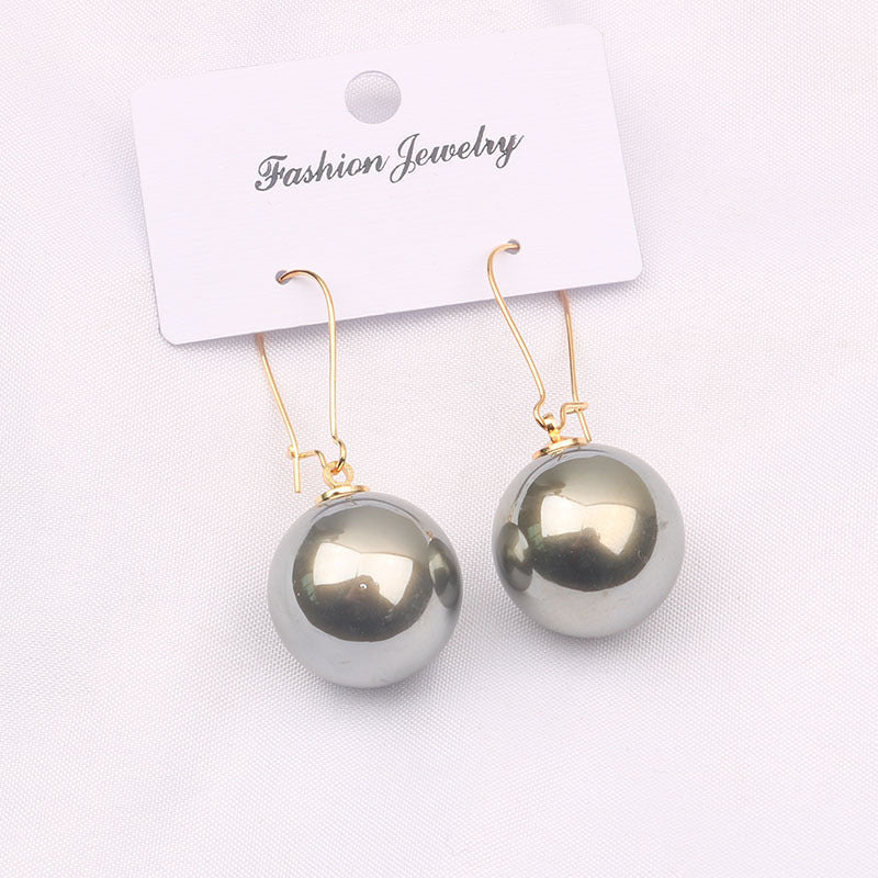 Large Pearl Silver Pearl Ear Clips For Women