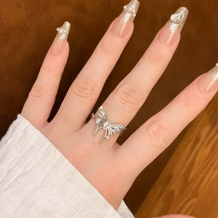 High-End S925 Silberringe für Damen, minimalistisches Nischendesign, nicht verblassender Vintage-Luxusschmuck
