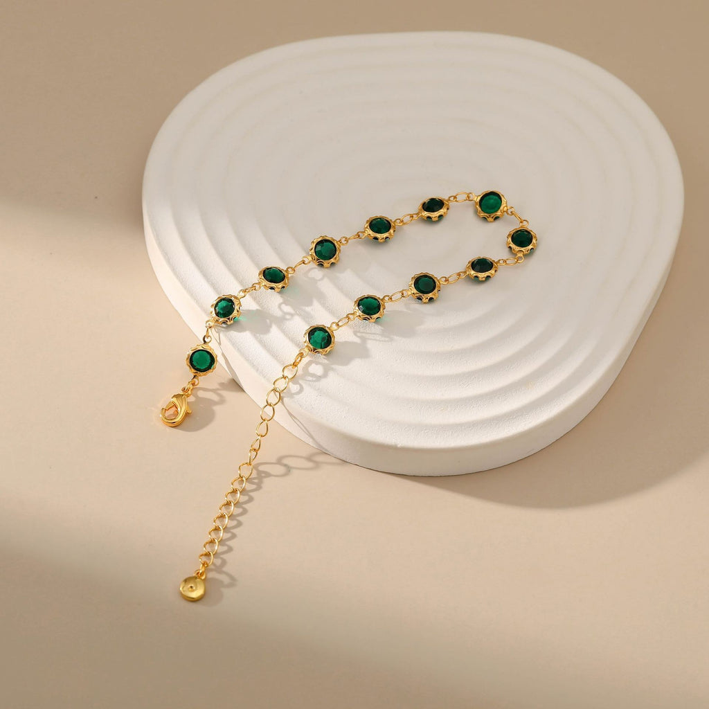 Retro-style Copper-plated 18K Gold French Bracelet