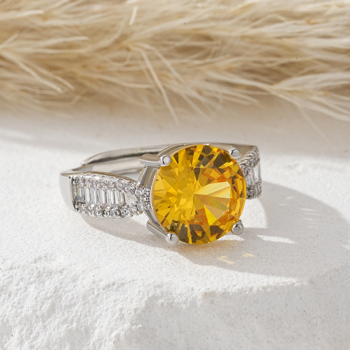 Damen offener Ring mit bunten Zirkonen