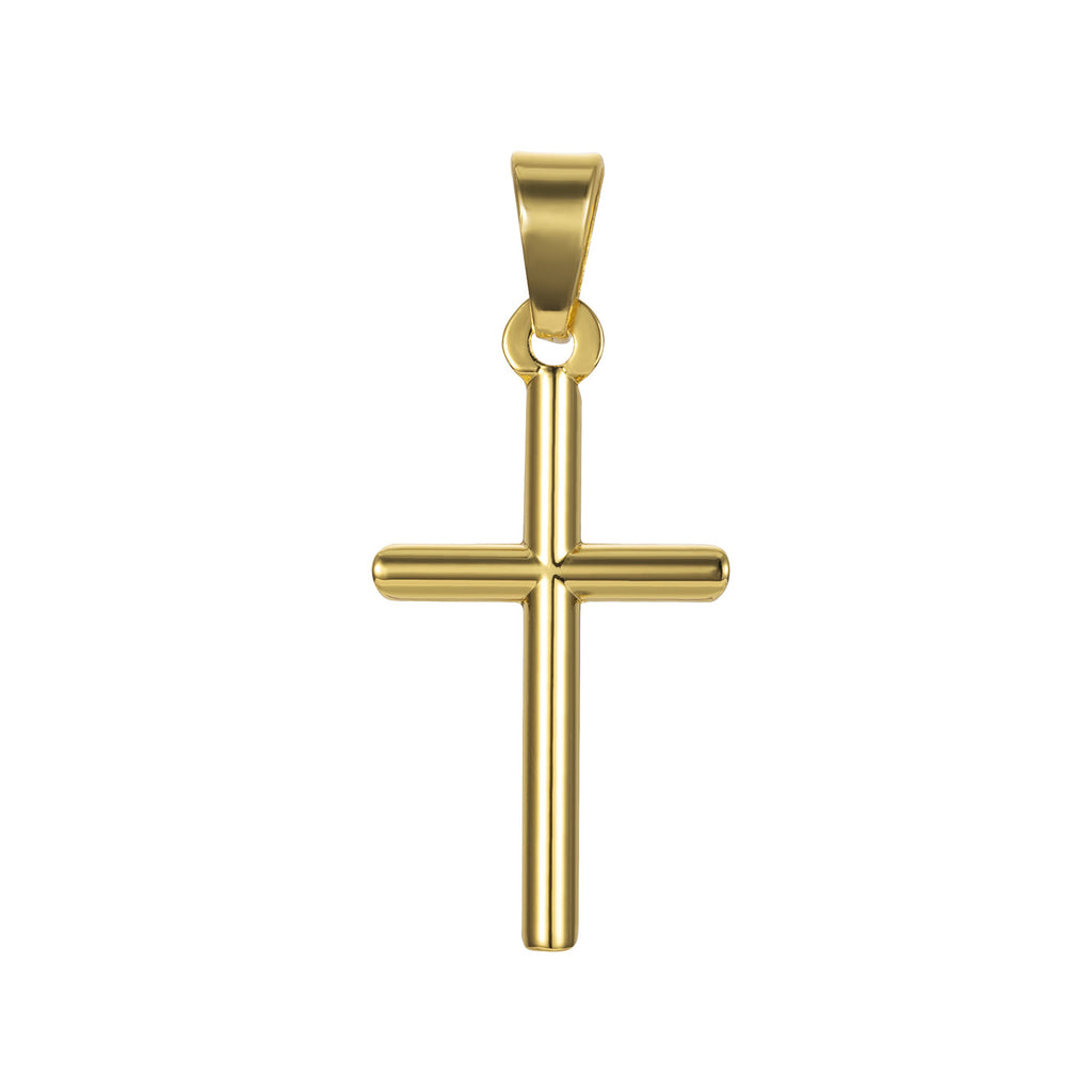 Fashionable Gold-Plated Jewelry Cross Pendant With A Stainless Steel Necklace