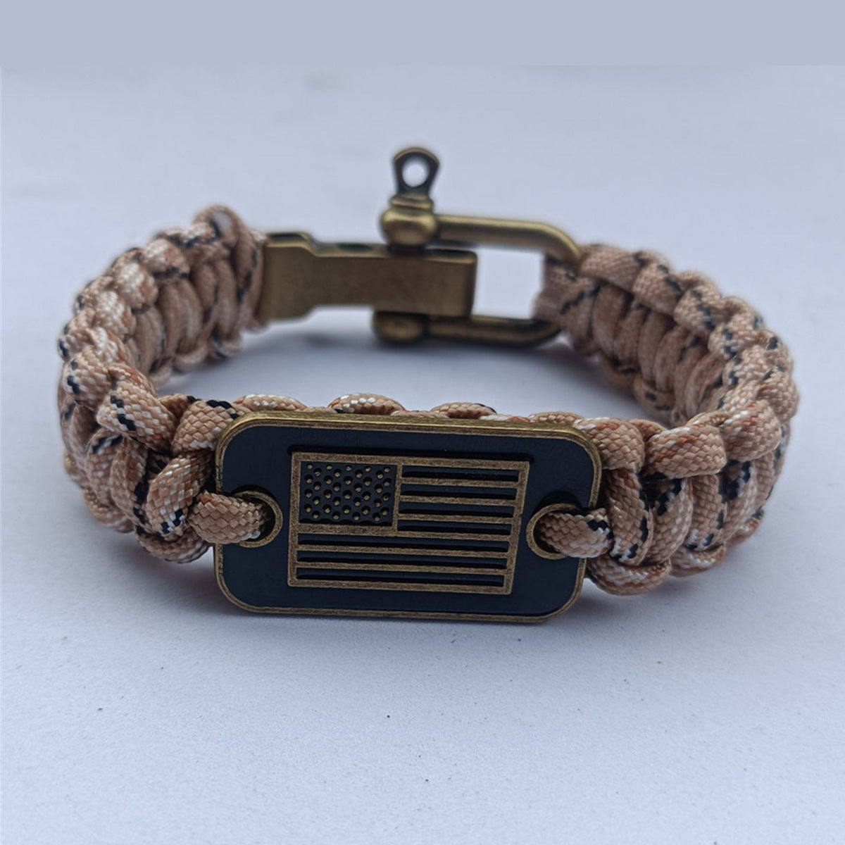 Geflochtenes Paracord-Armband mit Überlebensschnalle aus Zinklegierung