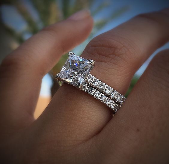 Beliebter weißer Zirkon-Ring-Set Schmuckring