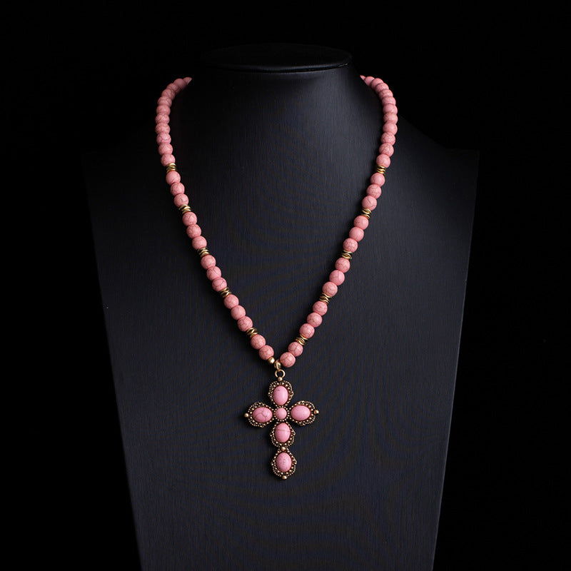 Fashionable Retro Ethnic Style Turquoise Necklace