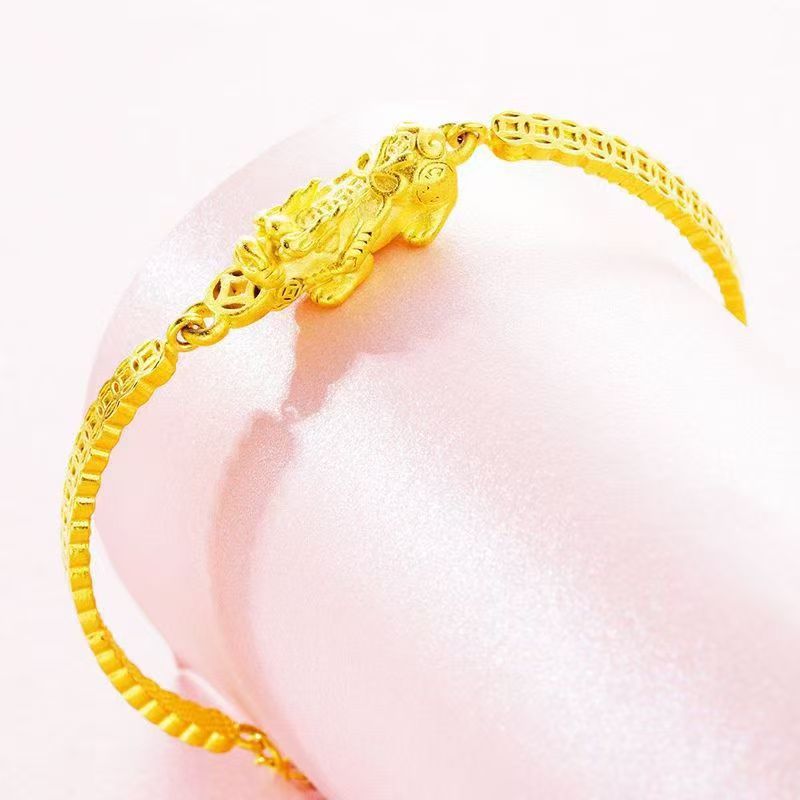 Arrival Copper-Gilded Fashion Wealth-Attracting Coin Pixiu Bracelet
