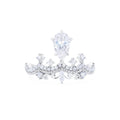 Vintage Crown Design Pear Cut Simulated Moissanite Engagement Ring