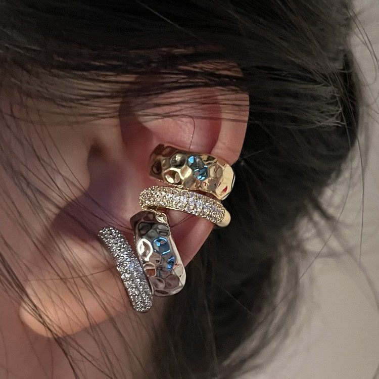 Exquisite High-End Doppelschicht-Metall-Ohrklemmen, nicht-piercing Ohrringe, 2026 Neuer luxuriöser einzigartiger Ohrschmuck