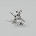 Niche Design Star Couple Rings, Korean INS Style, Zircon Inlaid Letter Texture Ring, Fashion Personality Ring For Men