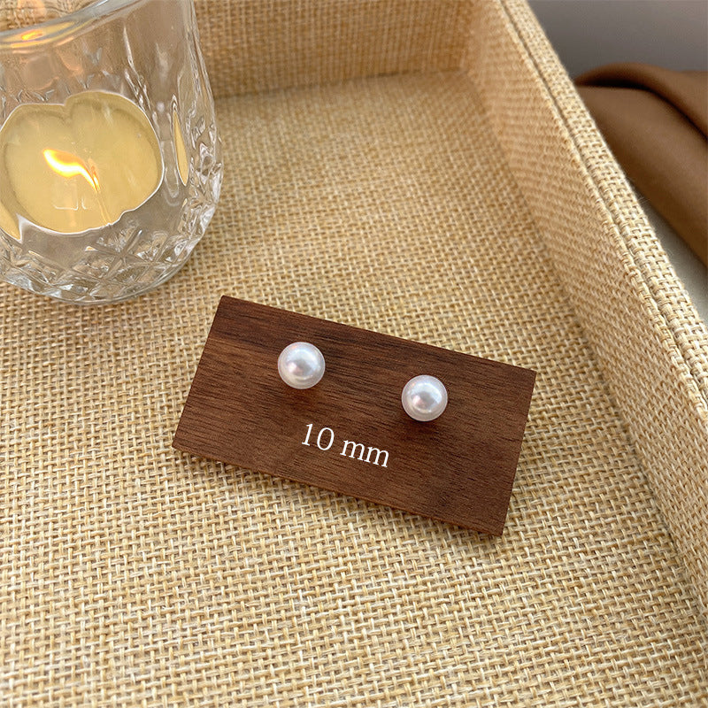 Ins Style Perlenohrringe für Damen, Luxuriöse minimalistische vielseitige Ohrhänger, Vintage elegante High-End Ohrringe