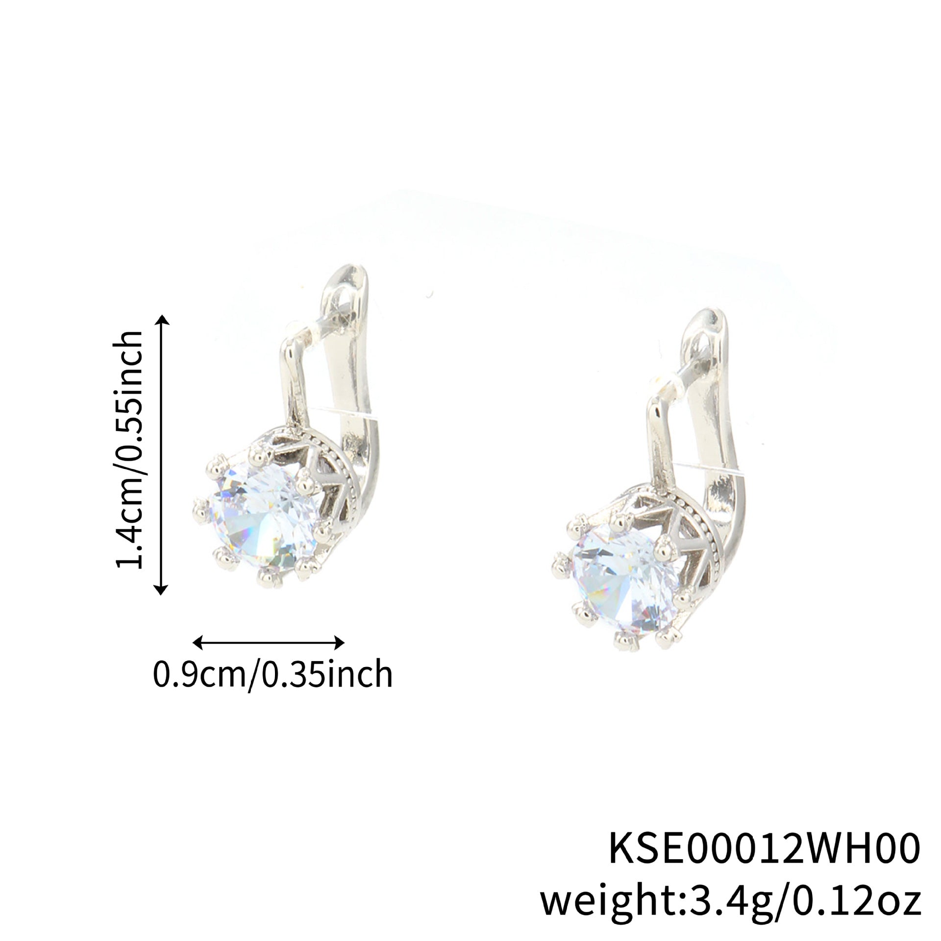 New Round Zircon Earrings For Women