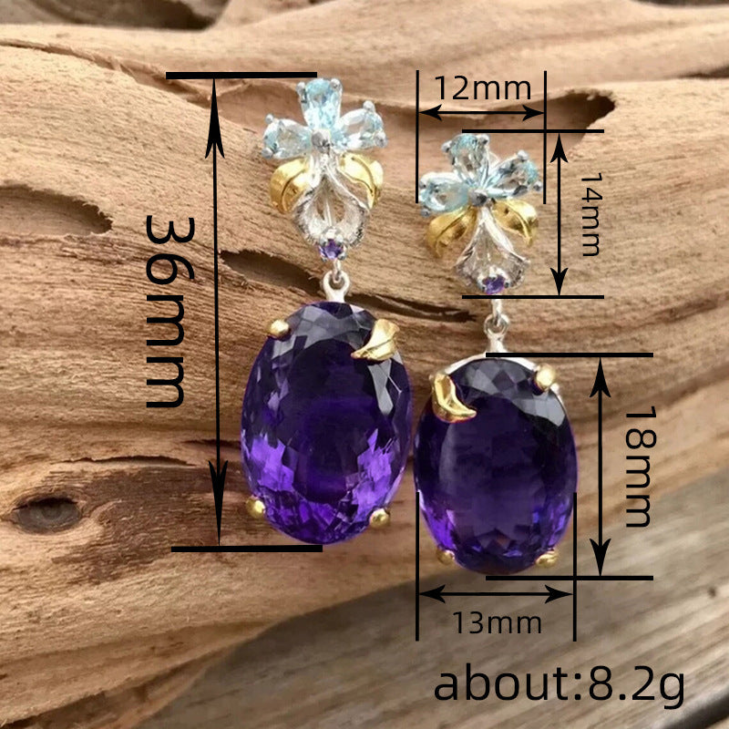 Luxury Floral Earrings For Women Stylish Light Luxury Design